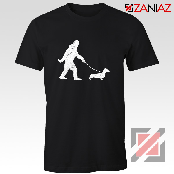 Funny Dachshund Shirt Dachshund Bigfoot T-shirt Cute Dachshund Gift Black