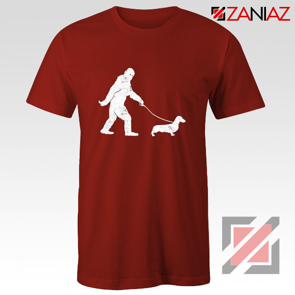 Funny Dachshund Shirt Dachshund Bigfoot T-shirt Cute Dachshund Gift Red