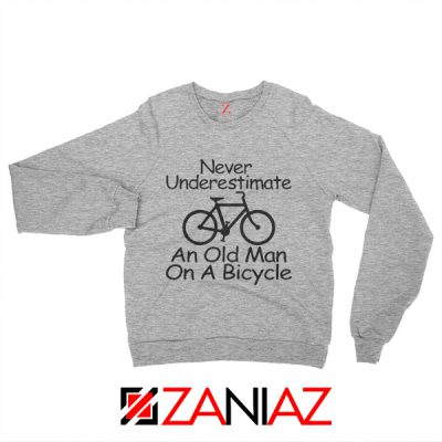 Gifts Men's Birthday Sweatshirt Cycling Cheap Sweater Old Man Grey