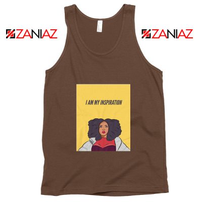 I Am My Inspiration Best Tank Top Lizzo American Songwriter Brown