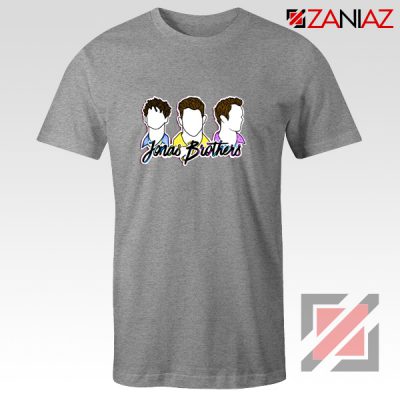 Jonas Brothers T-Shirt Music Band Birthday Gifts Tees Sport Grey
