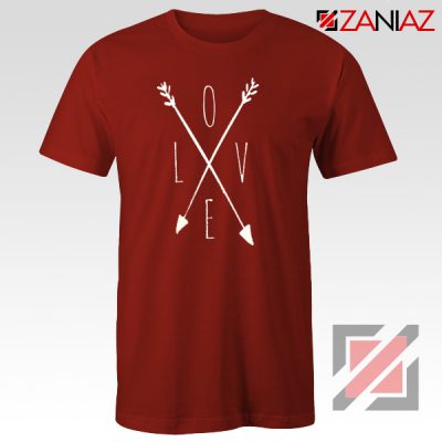 Love Cross Arrows T Shirt Gift Valentines Day Shirts With Love Red