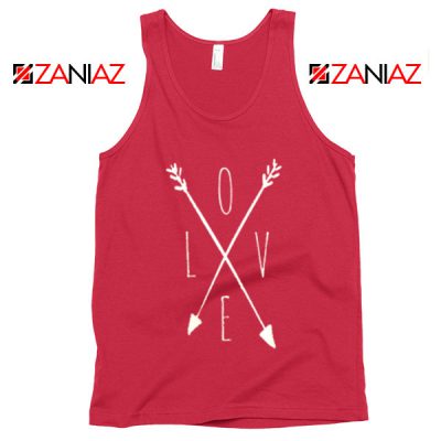 Love Cross Arrows Tank Top Gift Valentines Day Tank Top With Love Red