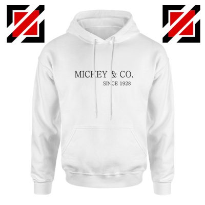 Mickey Mouse Hoodie Mickey And Co Since 1928 Size S-2XL White