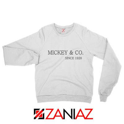 Mickey Sweatshirt Funny Animal Cartoon Sweatshirt Unisex Adult White