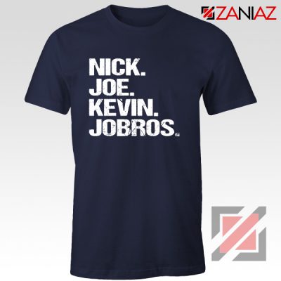 Nick Joe Kevin Jobros T-Shirt Jobros Happiness Begins Concert Shirt Navy Blue