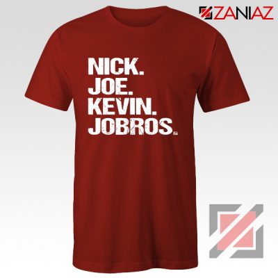 Nick Joe Kevin Jobros T-Shirt Jobros Happiness Begins Concert Shirt Red