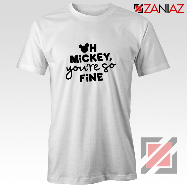 Oh Mickey You So Fine Tshirt Disney World Shirt Size S-3XL White