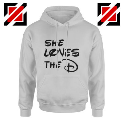 She Loves The D Cheap Hoodie Gifts for Girlfriend Ladies Fashion Sport Grey