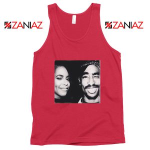 Tupac Amaru And Aaliyah Dana Red Tank Top