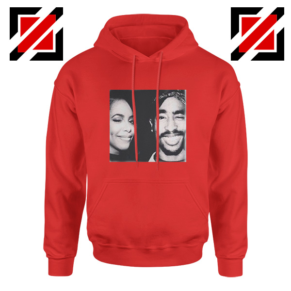 Tupac And Aaliyah Hip Hop Red Hoodie