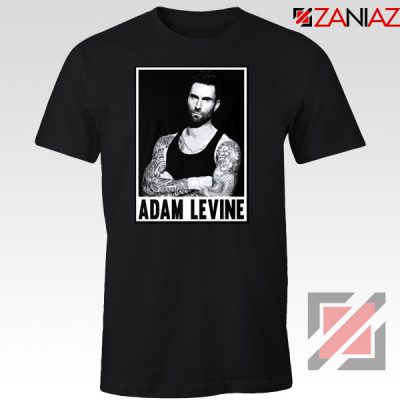 Adam Levine Maroon 5 Tee Shirt American Pop Rock Band T-Shirt Black