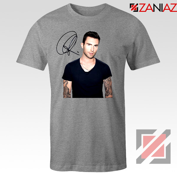 Adam Levine Signature T-Shirt Maroon 5 Tshirt Ideas Size S-3XL Sport Grey