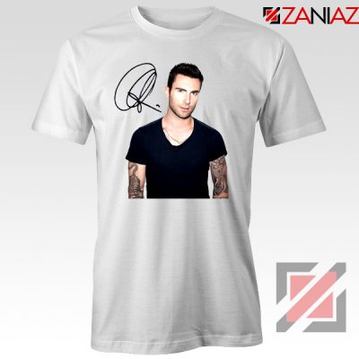 Adam Levine Signature T-Shirt Maroon 5 Tshirt Ideas Size S-3XL White