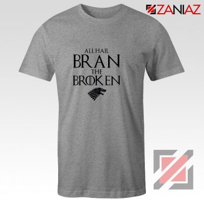 All Hail Bran The Broken Tshirt Game Of Thrones Men's T-Shirt Sport Grey