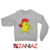 Ash's Pokemon Sweatshirt Pikachu Movies Best Sweatshirt Size S-2XL Sport Grey