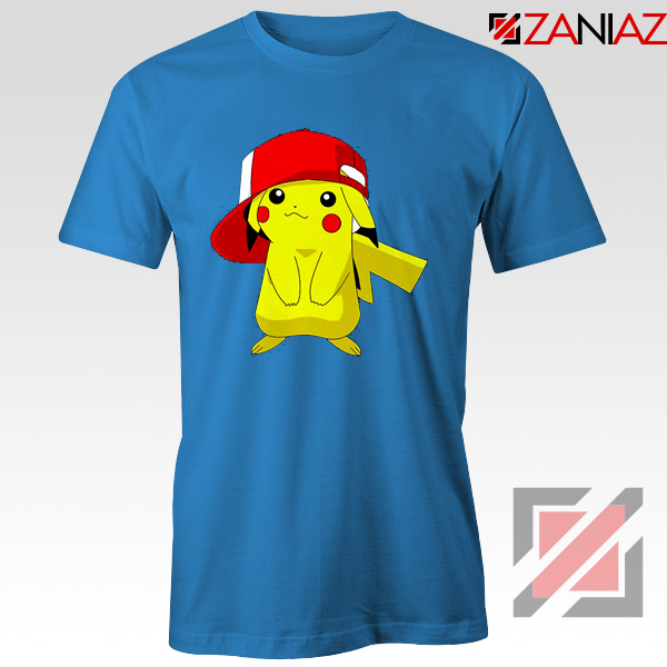 Ash's Pokemon T-shirt Pikachu Movies Best T-shirt Size S-3XL Blue