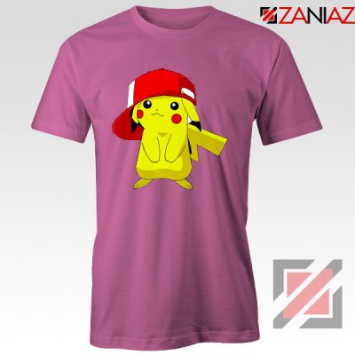 Ash's Pokemon T-shirt Pikachu Movies Best T-shirt Size S-3XL Pink
