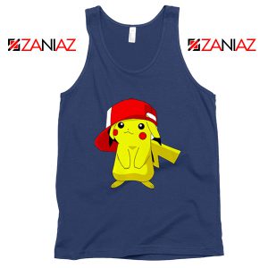 Ash's Pokemon Tank Top Pikachu Movies Best Tank Top Size S-3XL Navy