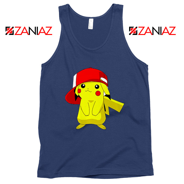 Ash's Pokemon Tank Top Pikachu Movies Best Tank Top Size S-3XL Navy