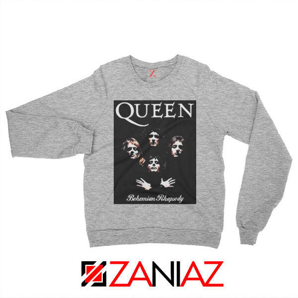 Bohemian Rhapsody Sweatshirt Queen Band Sweatshirt Size S-2XL Sport Grey