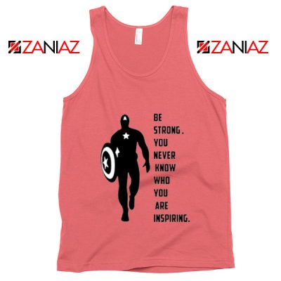 Captain America Quote Tank Top Marvel Film Tank Top Size S-3XL Coral