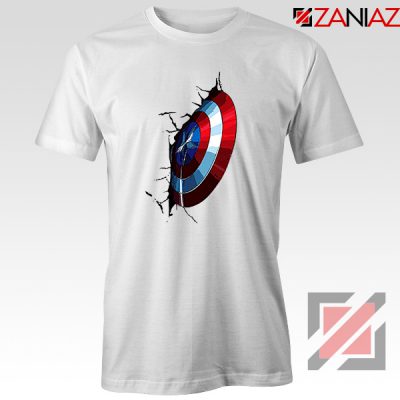 Captain America Shield T-Shirt Marvel Studio Best T-Shirt Size S-3XL White