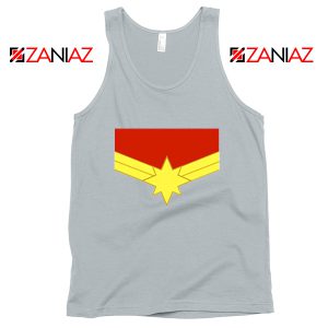 Captain Marvel Logo Tank Top Marvel Comics Tank Top Size S-3XL Grey