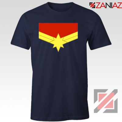 Captain Marvel Logo Tshirts Marvel Comics Tee Shirts Size S-3XL Navy