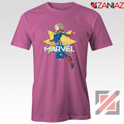 Captain Marvel Star T Shirt American Superhero Tee Shirt Size S-3XL Pink