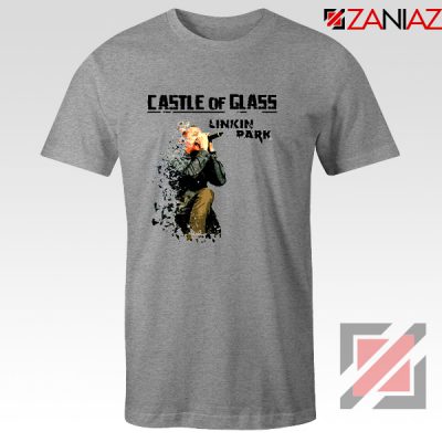 Castle Of Glass T-Shirt Linkin Park Chester Bennington T-Shirt Size S-3XL Sport Grey