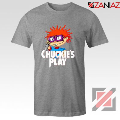 Chuckies Play T-Shirt Rugrats Chuckie's Cheap T-Shirt Size S-3XL Sport Grey