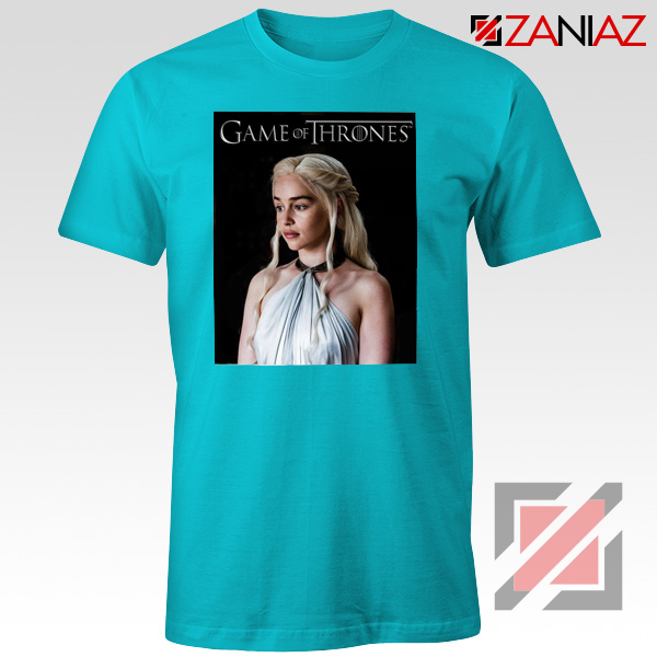 Daenerys Targaryen Tee Shirt Game of Thrones Tshirt Size S-3XL Light Blue