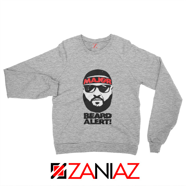 Dj Khaled Beard Alert Mens Sweatshirt American DJ Gift Sweatshirt Sport Grey