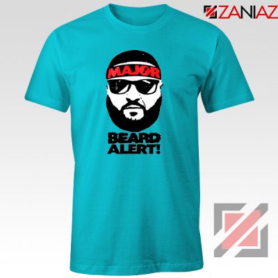Dj Khaled Beard Alert Mens T-shirt American DJ Gift T-shirt Size S-3XL Light Blue