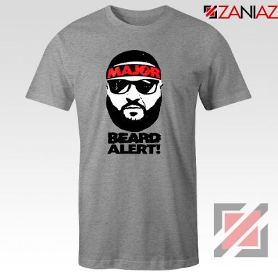 Dj Khaled Beard Alert Mens T-shirt American DJ Gift T-shirt Size S-3XL Sport Grey