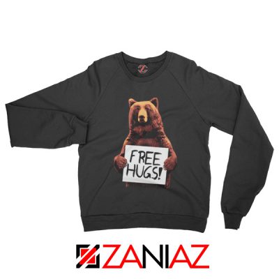 Free Hugs Sweatshirt Best Animal Lover Sweatshirt Size S-2XL Black