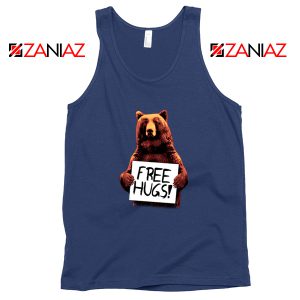 Free Hugs Tank Top Best Animal Lover Tank Top Size S-3XL Navy