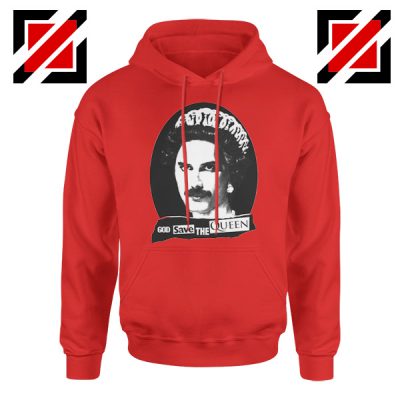God Save The Queen Hoodie British Rock Band Hoodie Size S-2XL Red