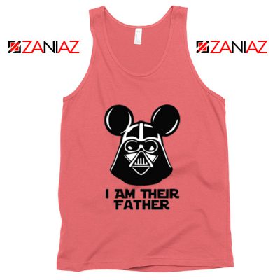 I Am Their Father Nice Tank Top Star Wars Disney Mickey Size S-3XL Coral