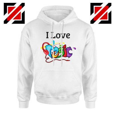 I Love Music Hoodie The Best Music Festival Hoodie Size S-2XL White