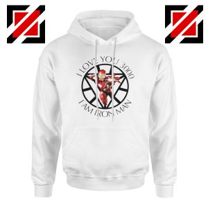 I Love You 3000 Hoodie Marvel Iron Man Hoodie Size S-2XL White