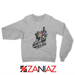 Infinity War Sucks Sweatshirts Parody Thanos Sweatshirts Size S-2XL Sport Grey