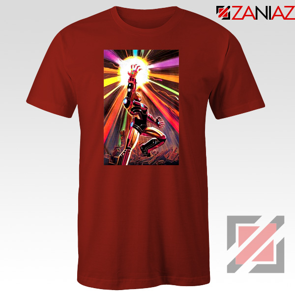 Iron Man Infinity Gauntlet T-shirts Avengers Endgame Tee Shirts Red
