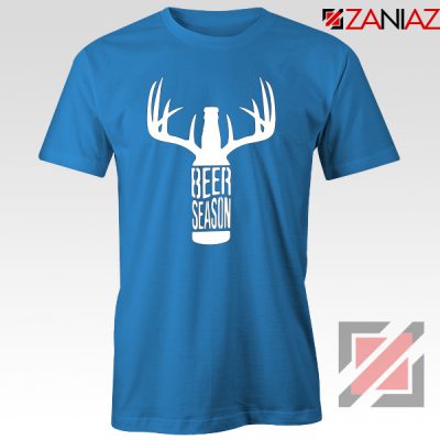 It's Beer Season T-shirt Funny Slogan Tee Shirt Size S-3XL Light Blue