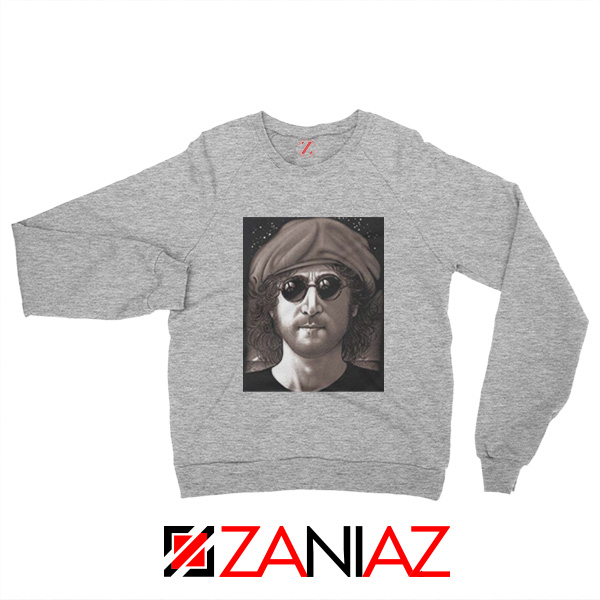 John Lennon Imagine Sweatshirt The Beatles Band Music Sweatshirt Sport Grey