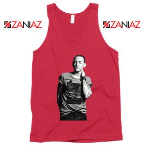 Linkin Park Tank Top Chester Charles Bennington Tank Top Size S-3XL Red