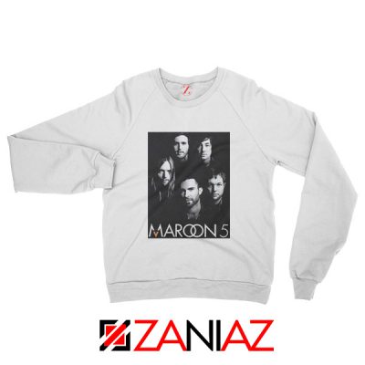 Maroon 5 Band Face Logo Sweatshirt Adam Levine Maroon 5 Sweatshirt White
