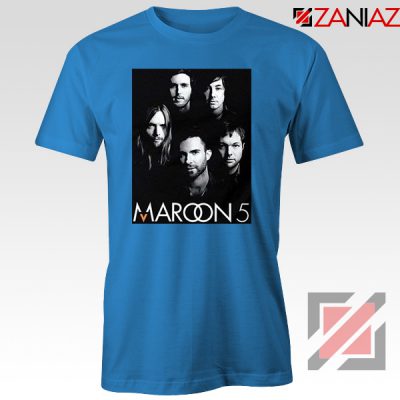 Maroon 5 Band Face Logo T-Shirt Adam Levine Maroon 5 Tshirt Blue