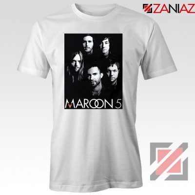 Maroon 5 Band Face Logo T-Shirt Adam Levine Maroon 5 Tshirt White